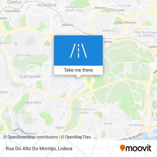 Rua Do Alto Do Montijo mapa