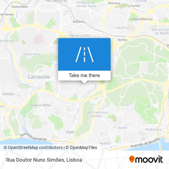 Rua Doutor Nuno Simões mapa