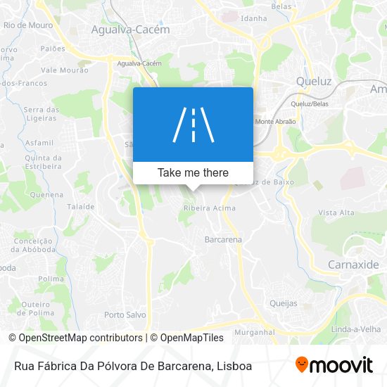 Rua Fábrica Da Pólvora De Barcarena map