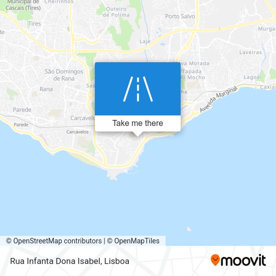 Rua Infanta Dona Isabel mapa