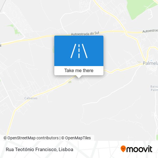 Rua Teotónio Francisco mapa