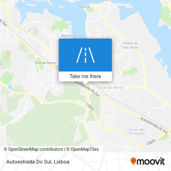 Autoestrada Do Sul mapa