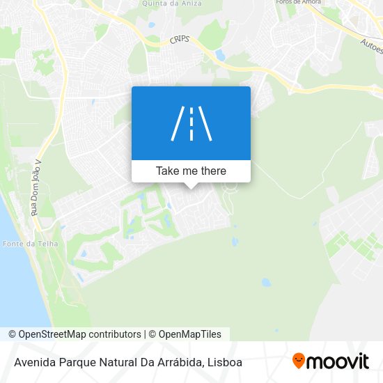 Avenida Parque Natural Da Arrábida map