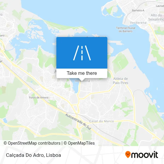 Como chegar ao Calçada Do Adro, Seixal por autocarro, ferry, comboio ou ...