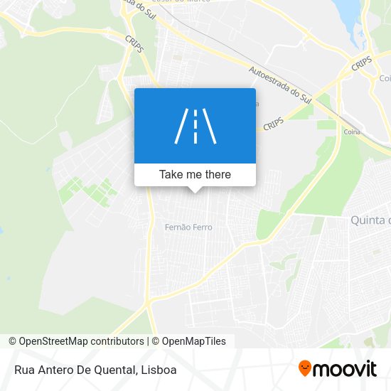 Rua Antero De Quental mapa