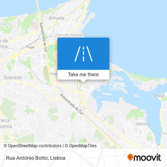Rua António Botto mapa
