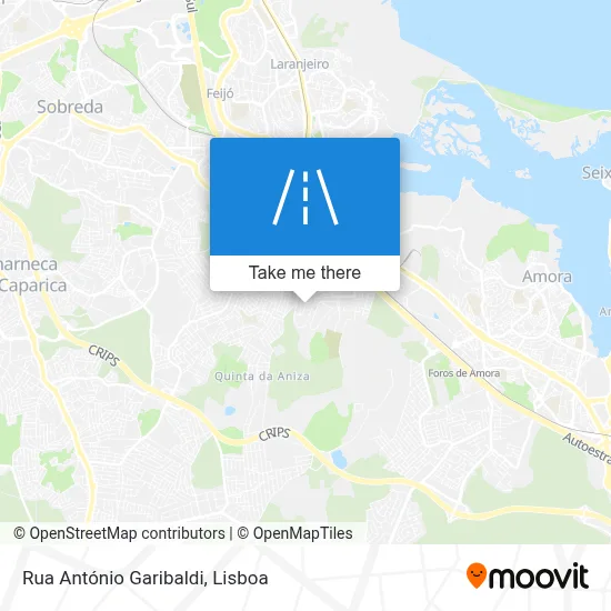 Rua António Garibaldi map