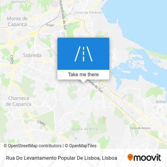 Rua Do Levantamento Popular De Lisboa map