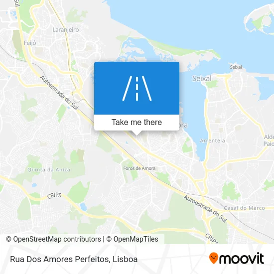 Rua Dos Amores Perfeitos map
