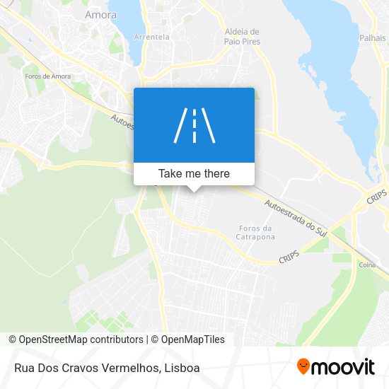Rua Dos Cravos Vermelhos mapa
