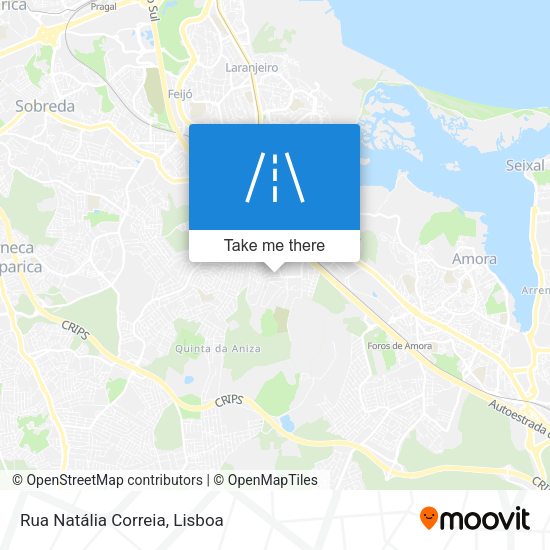 Rua Natália Correia mapa