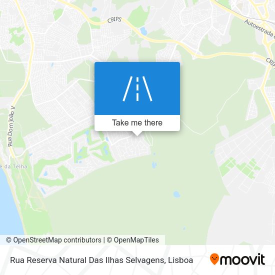 Rua Reserva Natural Das Ilhas Selvagens map