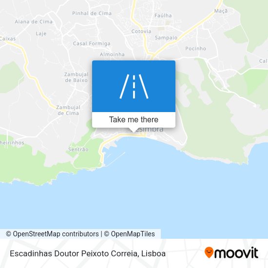 Escadinhas Doutor Peixoto Correia mapa
