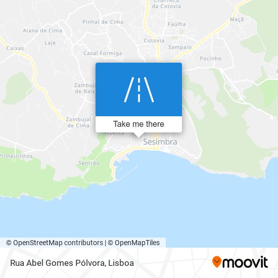 Rua Abel Gomes Pólvora mapa