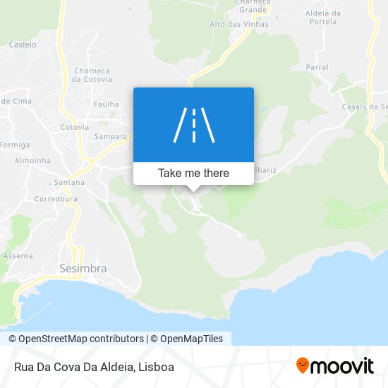 Rua Da Cova Da Aldeia mapa