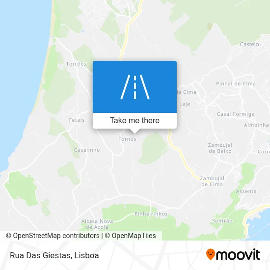 Rua Das Giestas map