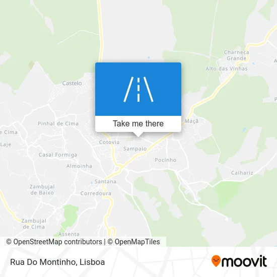 Rua Do Montinho map