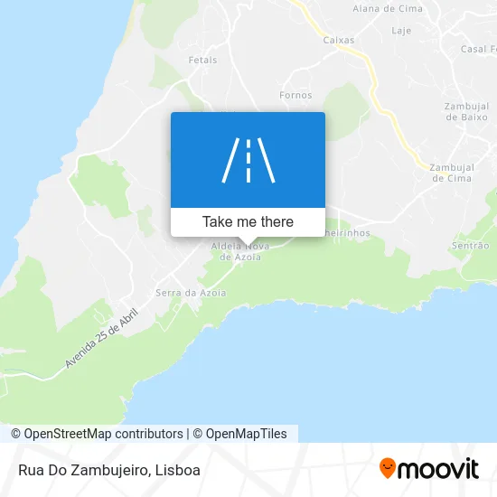 Rua Do Zambujeiro map