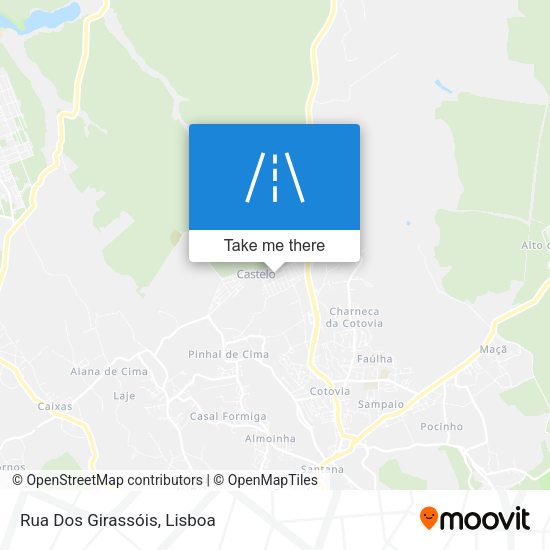 Rua Dos Girassóis mapa