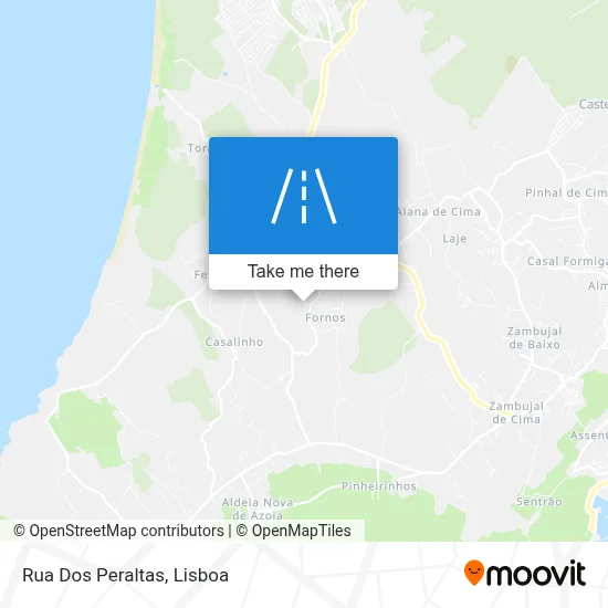 Rua Dos Peraltas map