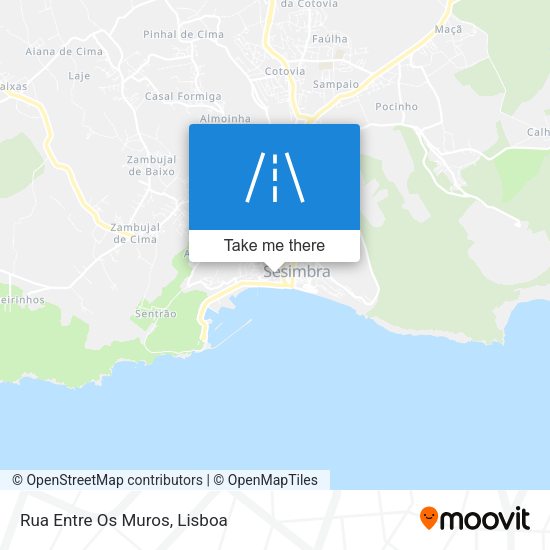 Rua Entre Os Muros mapa