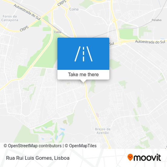 Rua Rui Luis Gomes mapa