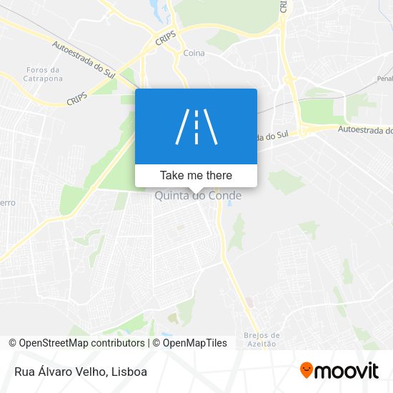 Rua Álvaro Velho mapa