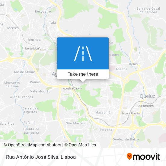 Rua António José Silva mapa