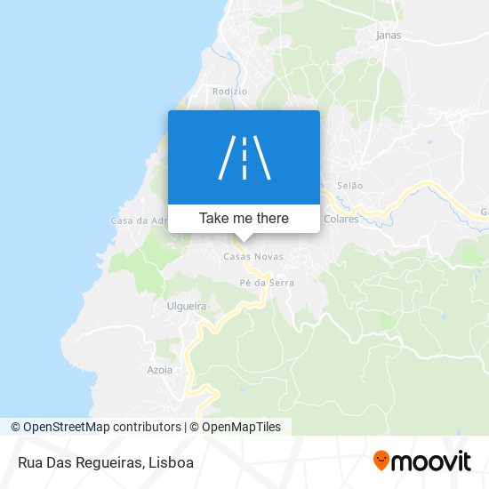 Rua Das Regueiras mapa