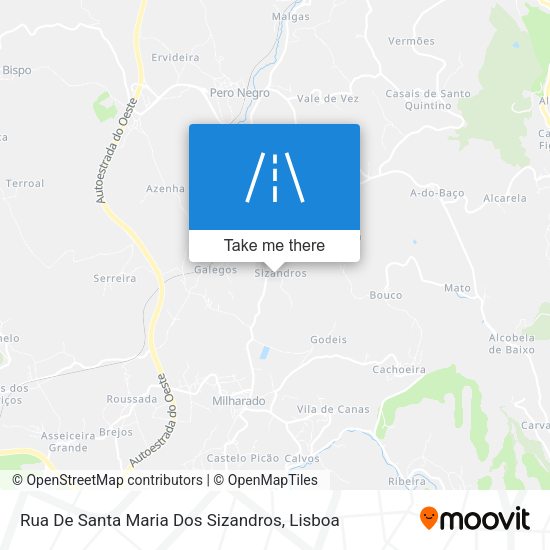 Rua De Santa Maria Dos Sizandros mapa