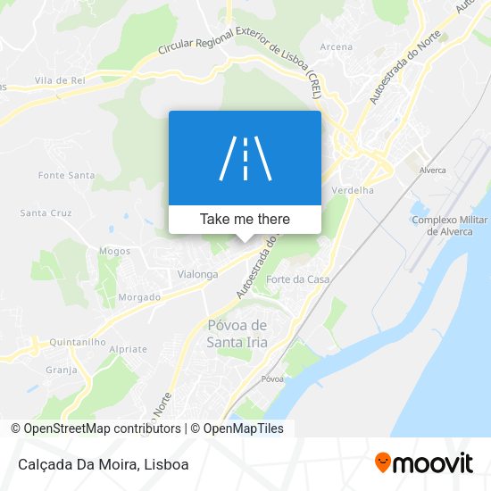 Calçada Da Moira map