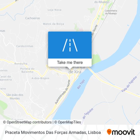 Praceta Movimentos Das Forças Armadas mapa