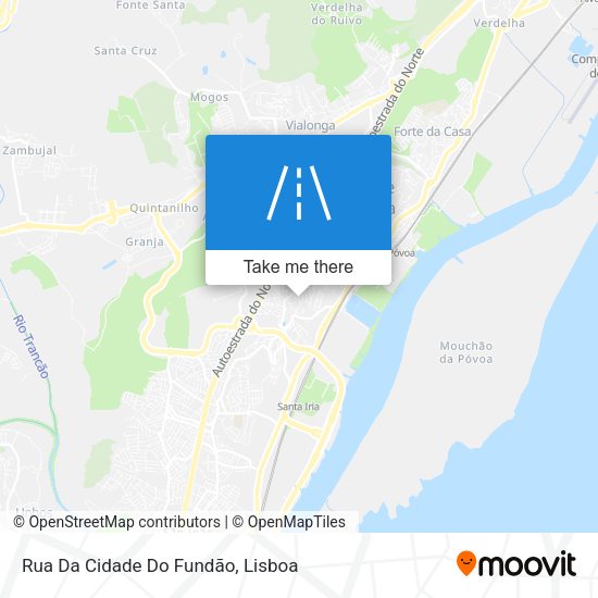 Rua Da Cidade Do Fundão map