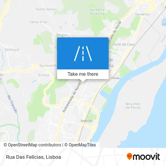 Rua Das Felicias map