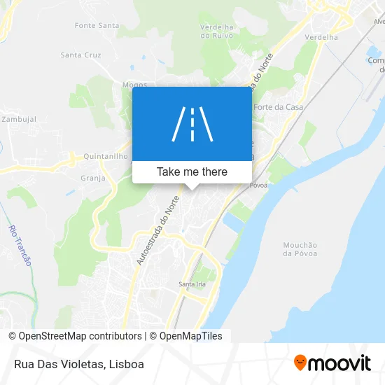 Rua Das Violetas map