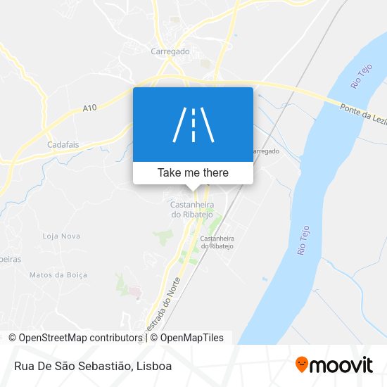 Rua De São Sebastião mapa