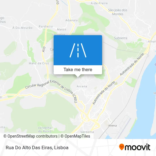 Rua Do Alto Das Eiras map