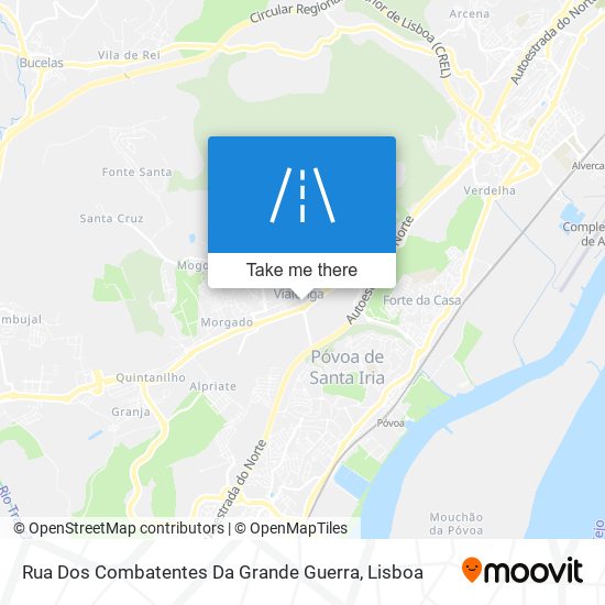 Rua Dos Combatentes Da Grande Guerra mapa