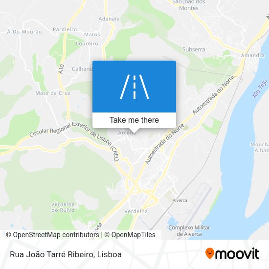 Rua João Tarré Ribeiro mapa