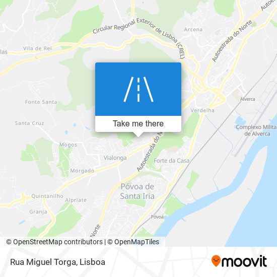 Rua Miguel Torga mapa