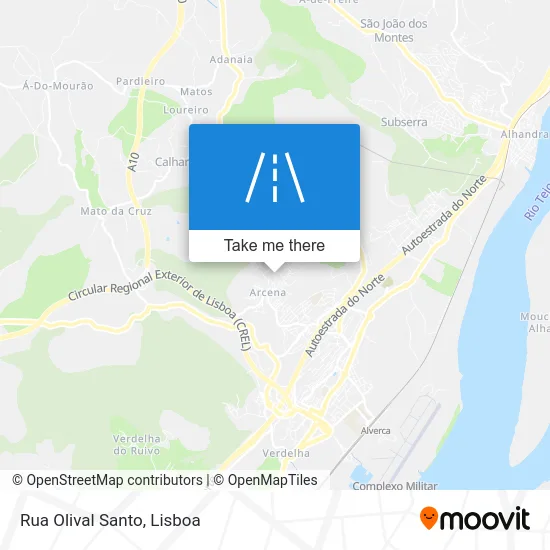 Rua Olival Santo map