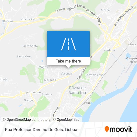 Rua Professor Damião De Gois map
