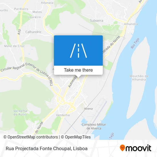 Rua Projectada Fonte Choupal map