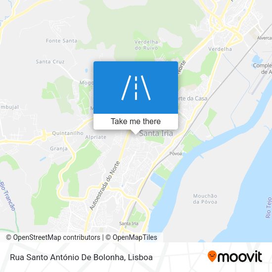 Rua Santo António De Bolonha mapa