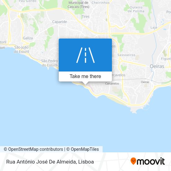 Rua António José De Almeida mapa
