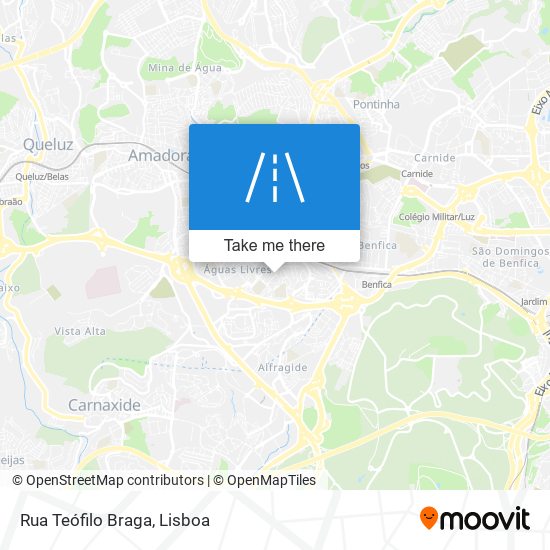 Rua Teófilo Braga mapa