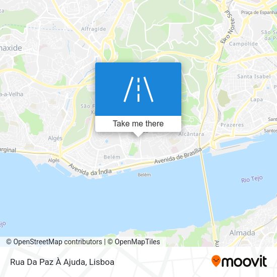 Rua Da Paz À Ajuda mapa