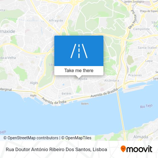 Rua Doutor António Ribeiro Dos Santos map
