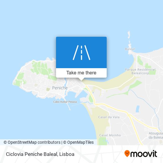 Ciclovia Peniche Baleal map