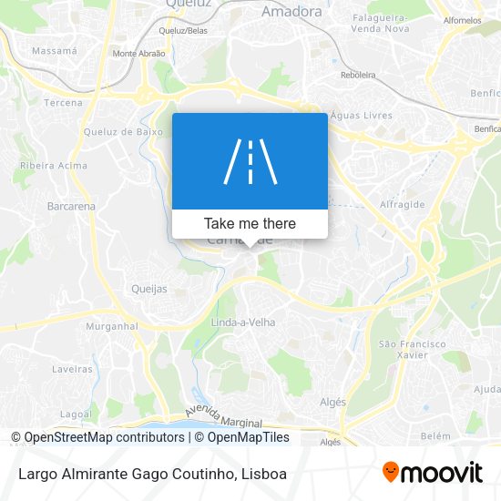 Largo Almirante Gago Coutinho map
